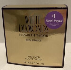 NIB Elizabeth Taylor White Diamonds Perfumed Body Powder 2.6 OZ SEALED